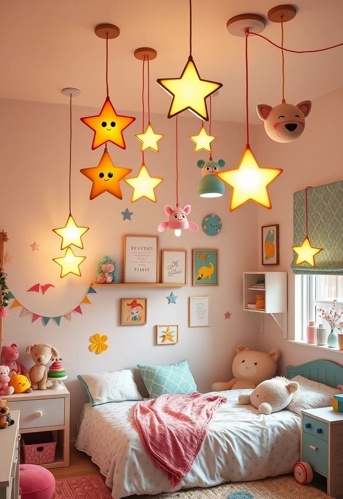 8 Fun Kids' Room Decor Ideas That Parents Will Love Just as Much! - 4. Playful Lighting Solutions